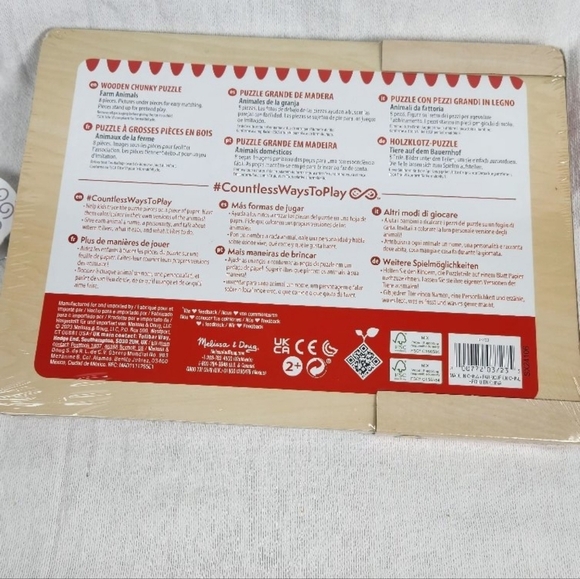 Melissa & Doug Chunky Farm Animals Puzzle Ages 2+ NEW. - Picture 6 of 6